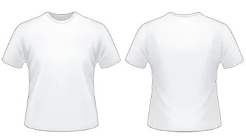 white t - shirt template vector