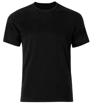 a black t - shirt on a white background