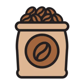 a bag of coffee beans