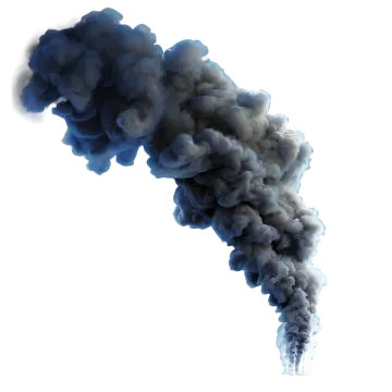 a black cloud of smoke on a white background