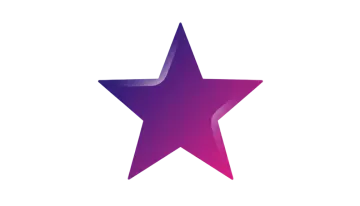 a purple star on a white background