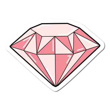 a pink diamond sticker