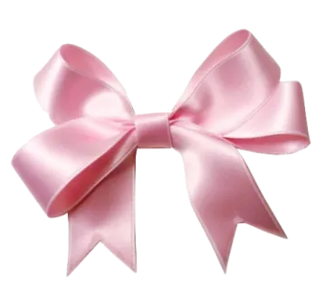 a pink bow on a white background