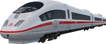 a white and red train is shown in this image