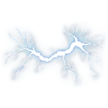 a lightning bolt on a white background