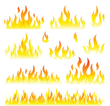 a set of fire flames