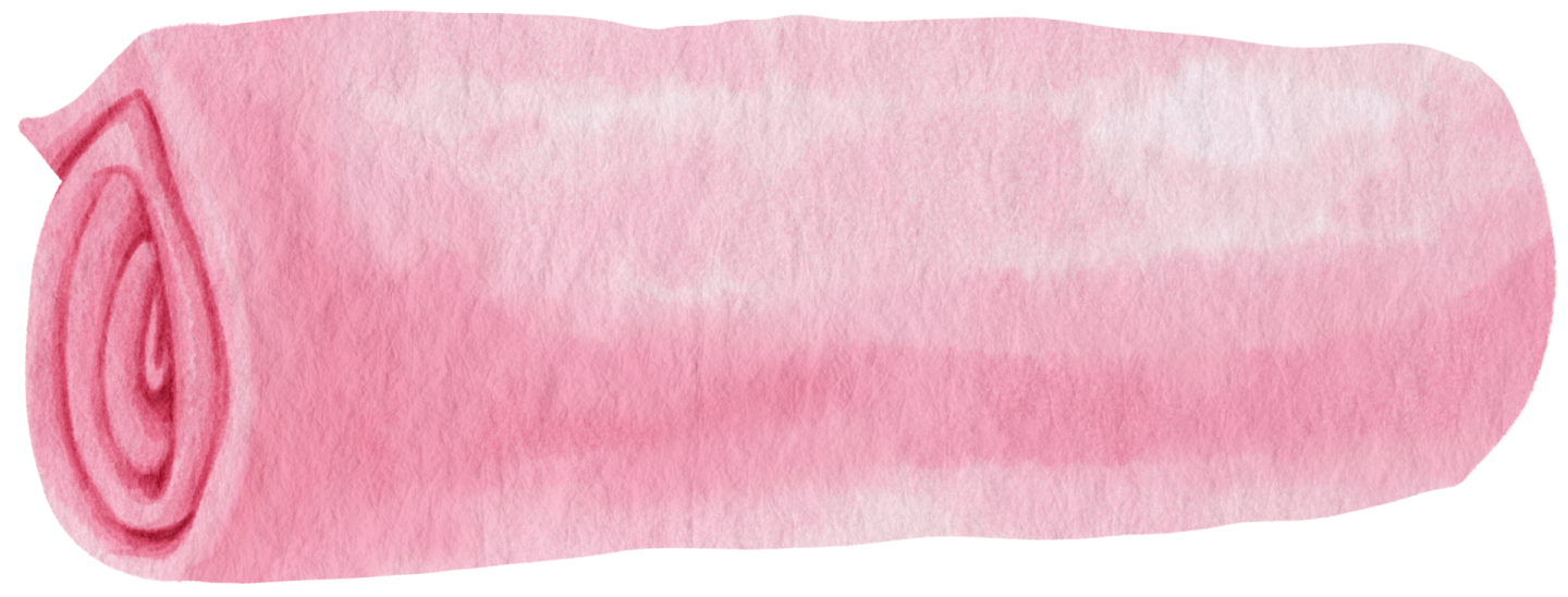 a pink watercolor painting on a white background