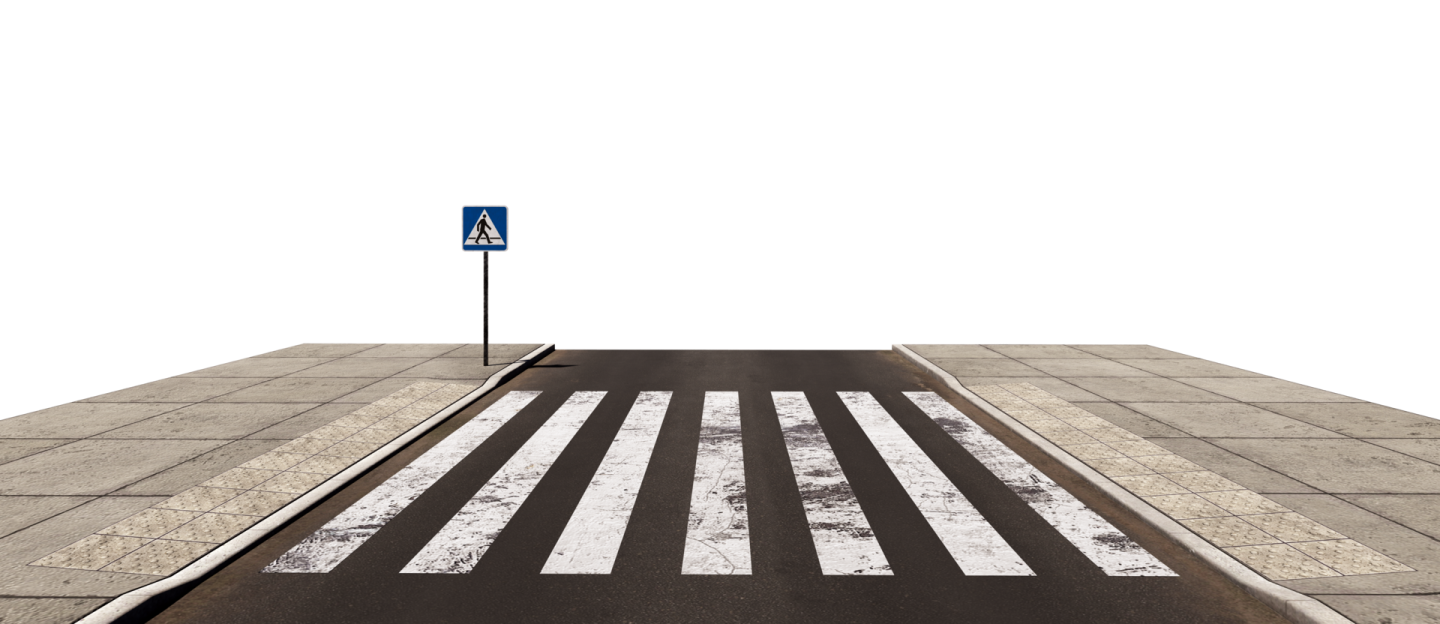 the road is black and white