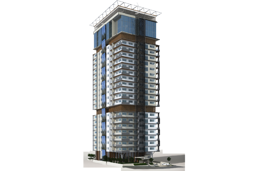 the building is tall
