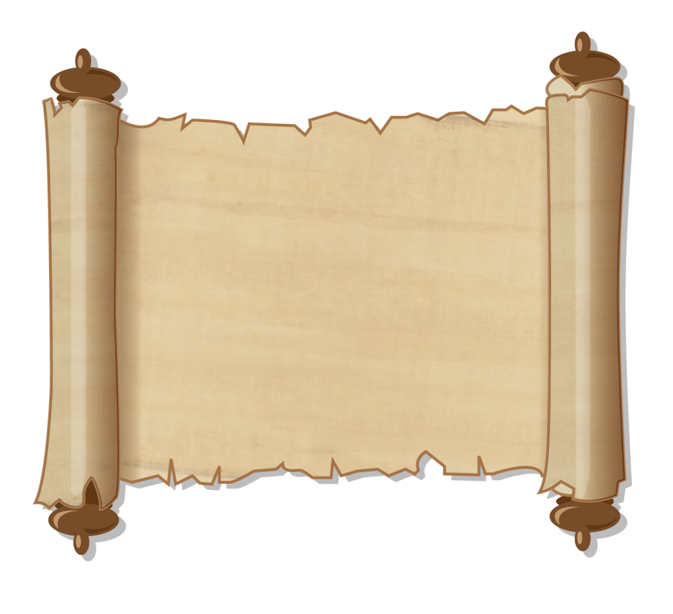 an old scroll on a white background