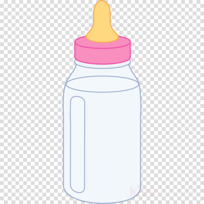 a baby bottle with a pink lid