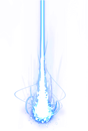 a glass pipe with blue flames on it