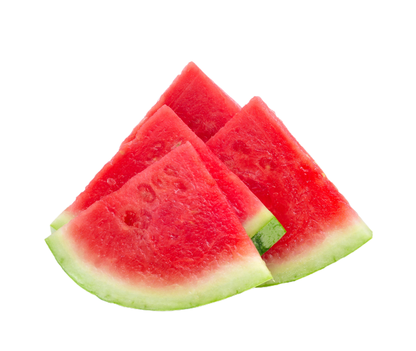 slices of watermelon isolated on a white background