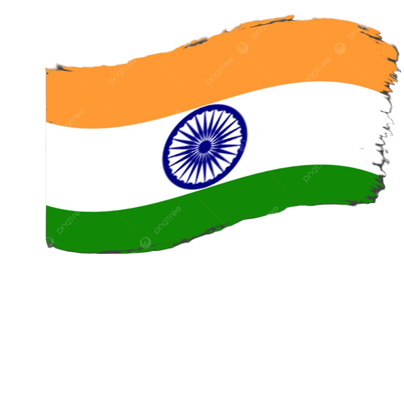 the indian flag on a white background
