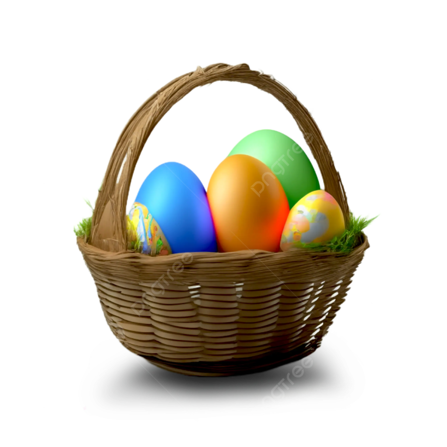 a basket filled with colorful easter eggs