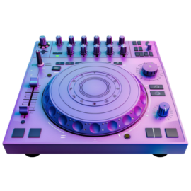 a dj's turn controller on a white background
