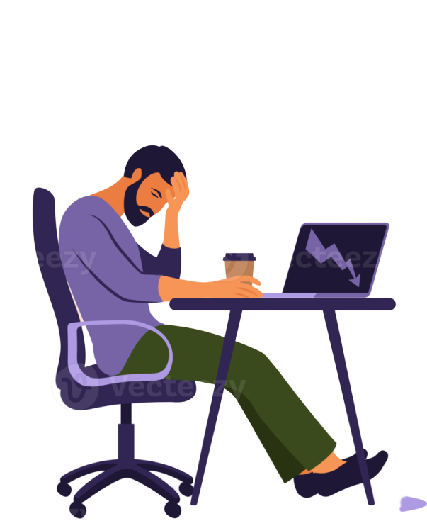a man sitting at a desk with his laptop