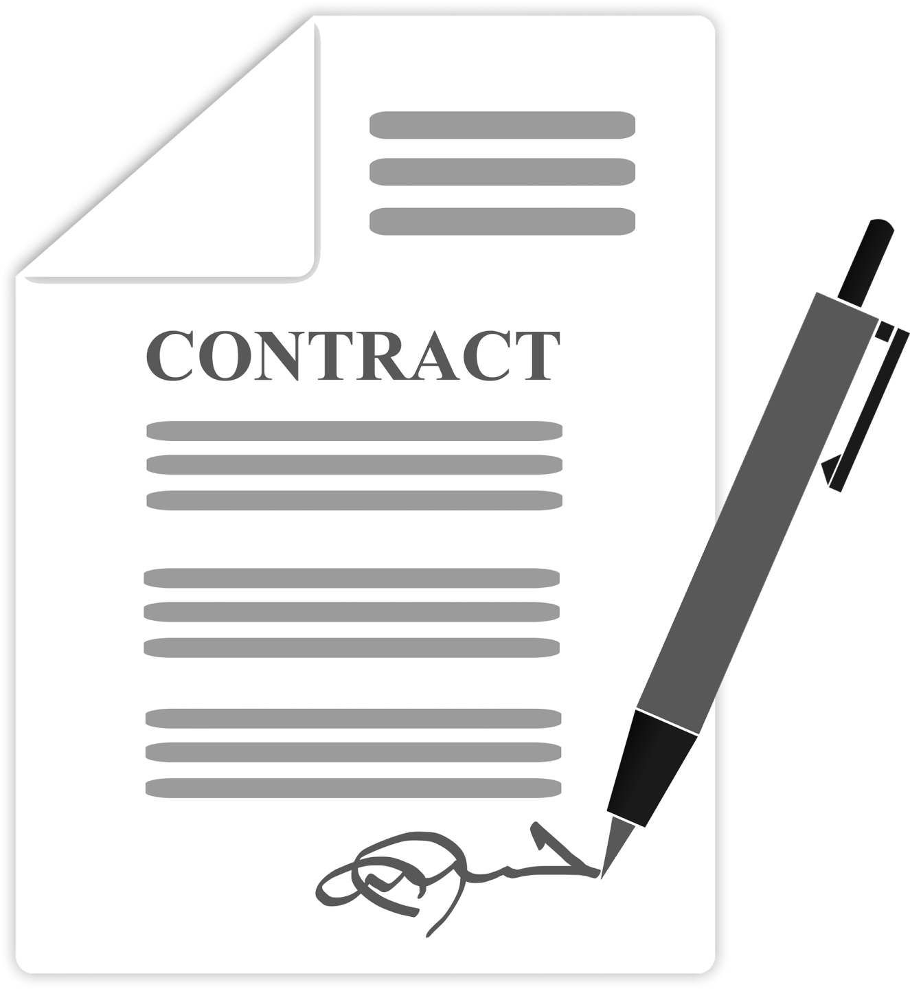 a document with a pen on top of it