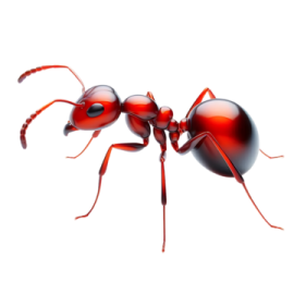 a red ants on a white background