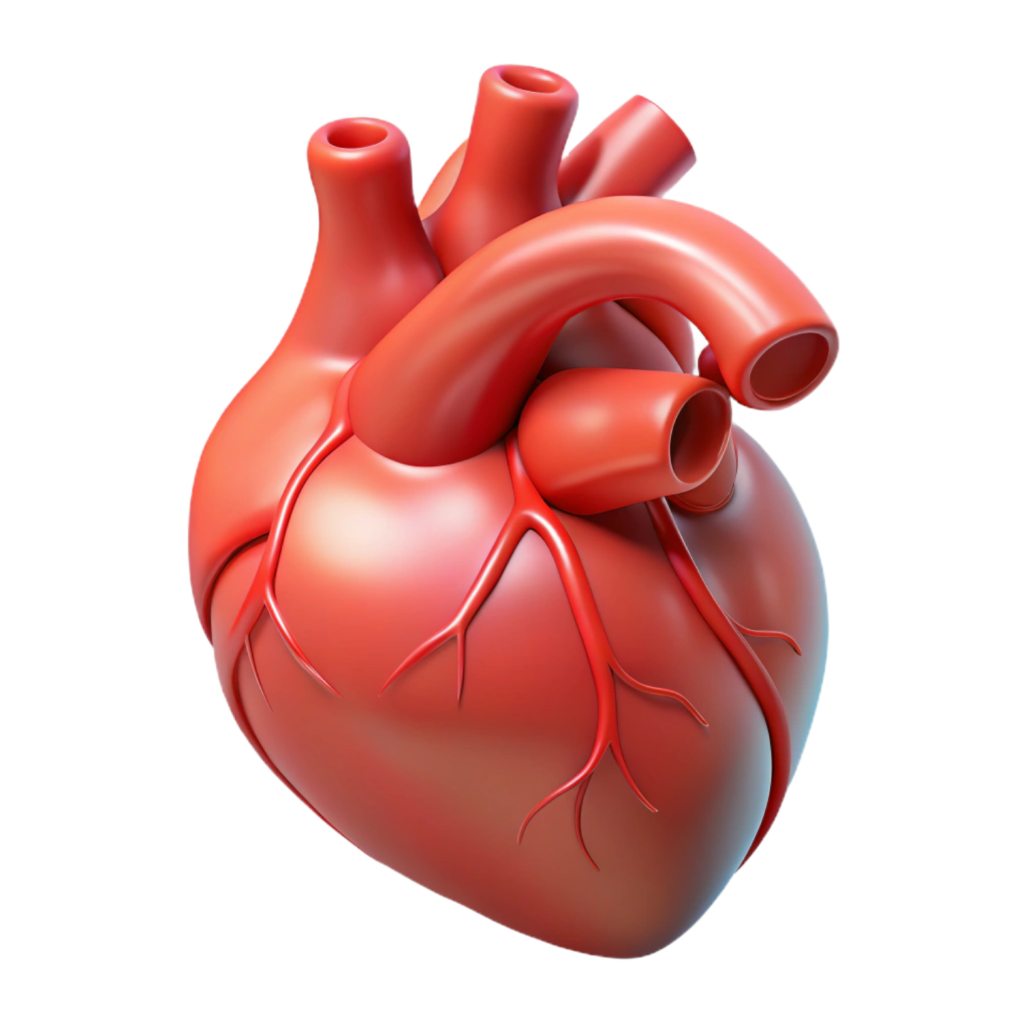 a red heart on a white background