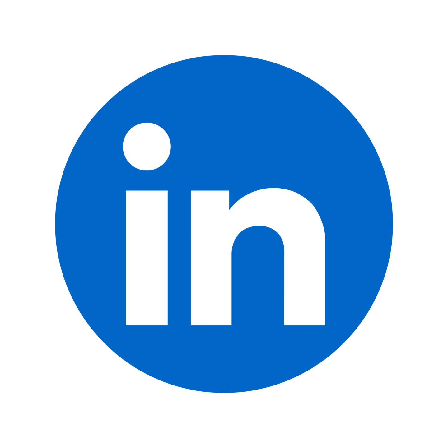 the linked logo in a blue circle