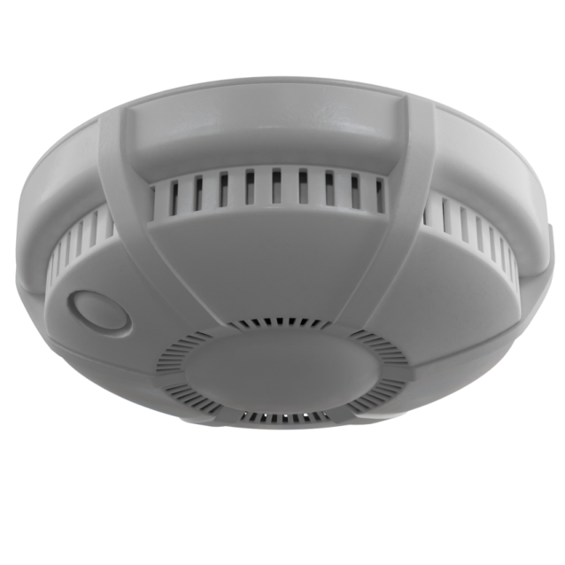 a smoke detector on a white background