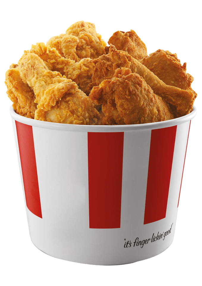 a bowl of fried chicken sitting on a table