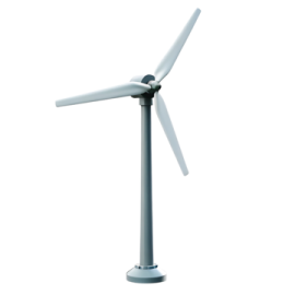 a wind turbine on a white background
