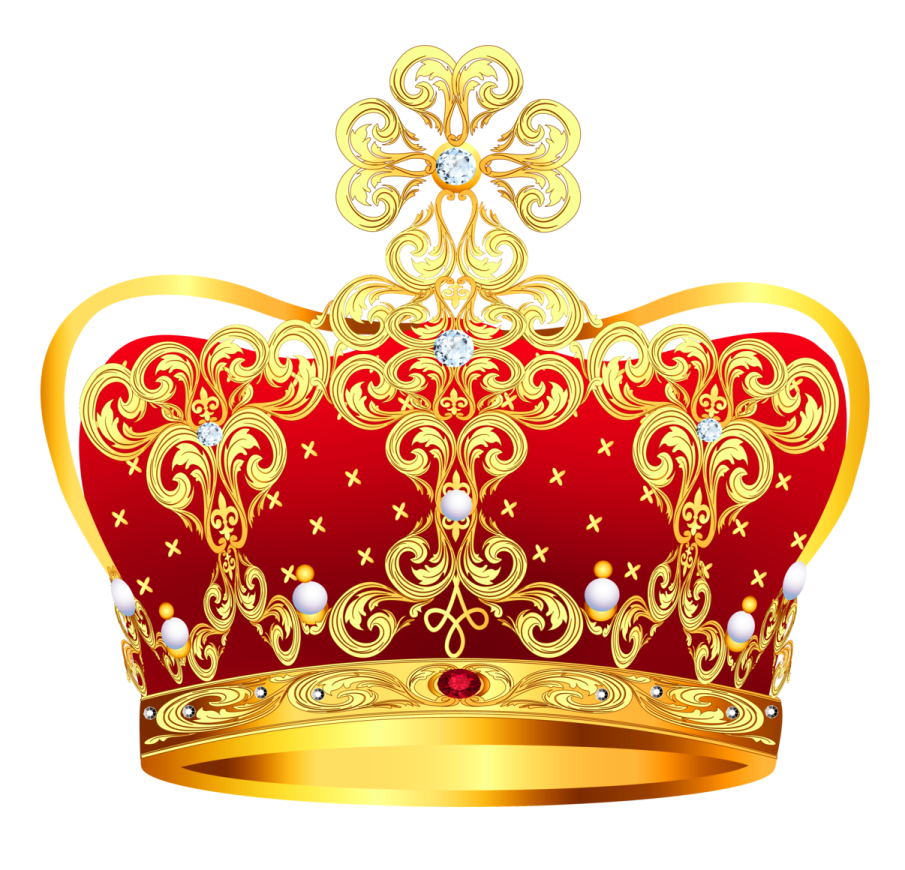 a gold crown on a white background