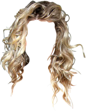a woman's head with long blonde hair
