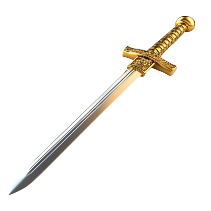 a sword on a white background