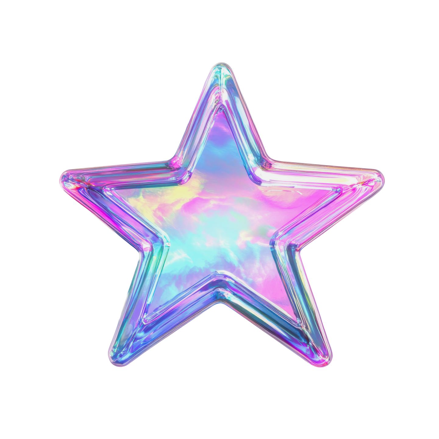 a pink and blue star shaped glass orname