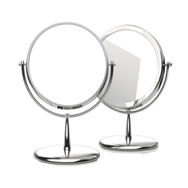 a pair of mirrors on a white background