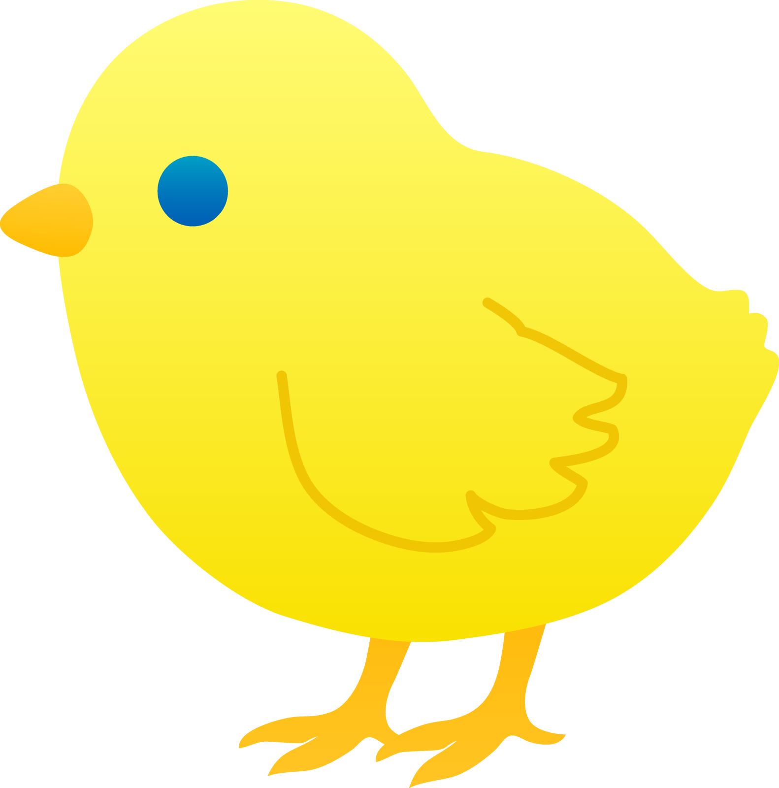 a yellow bird with blue eyes