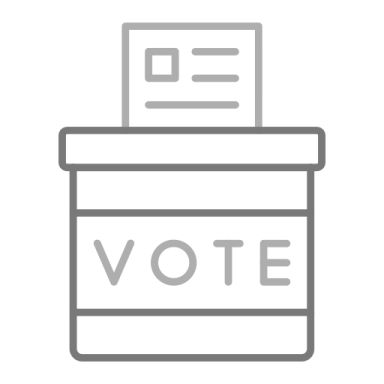 a voting machine with the word vote on it