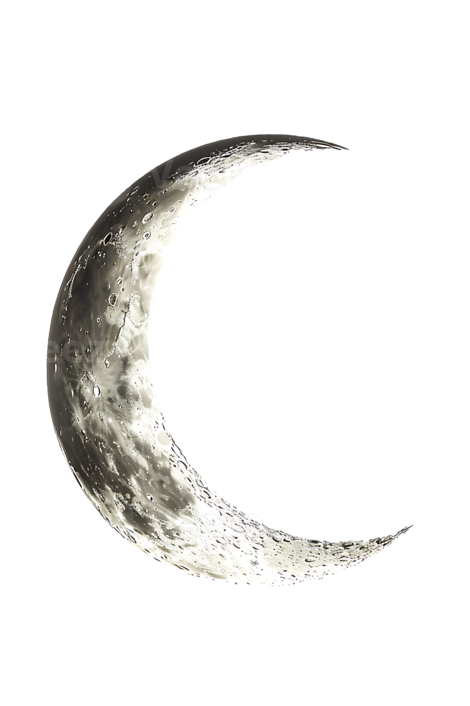 a drawing of the moon on a white background