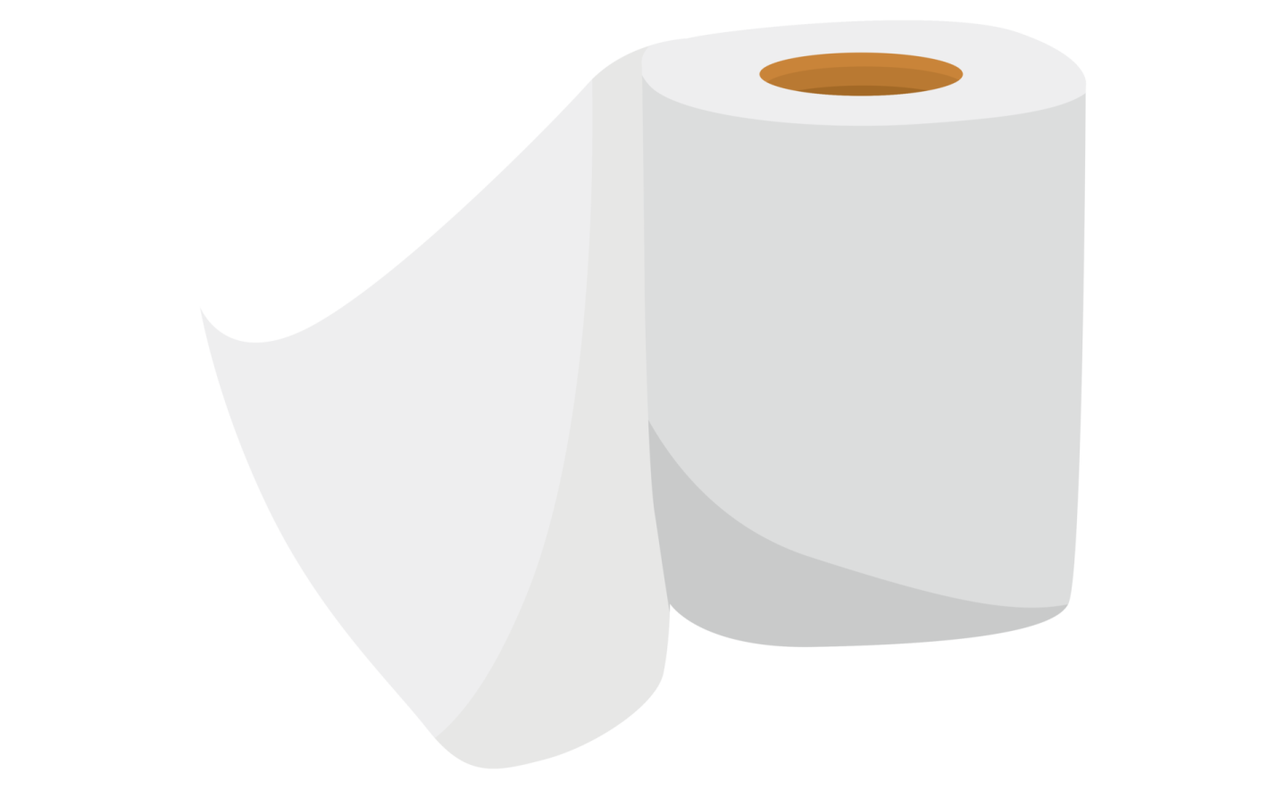 a roll of toilet paper on a white background
