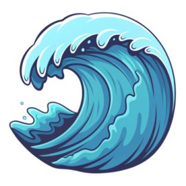 a blue wave in the ocean