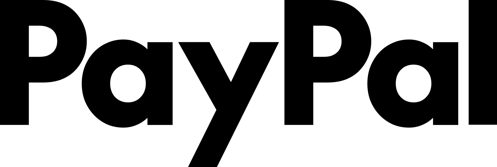 a black and white logo with the word pay