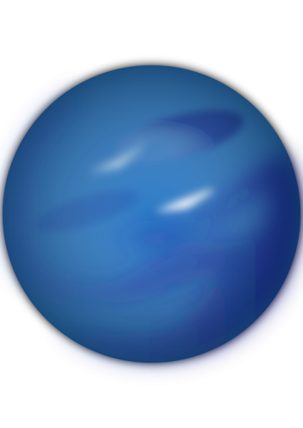 a blue sphere on a white background