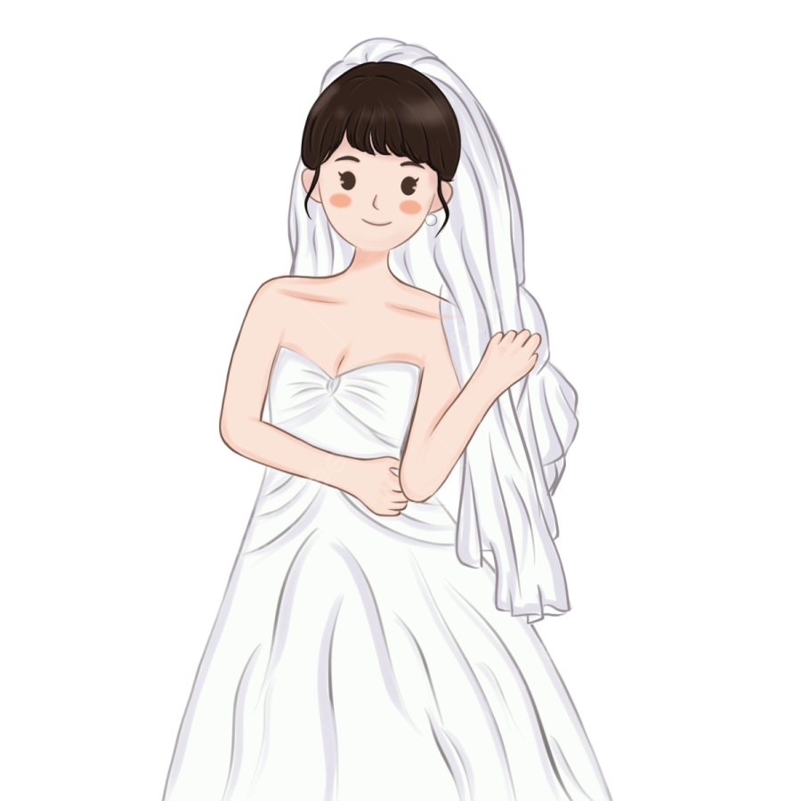 a woman in a wedding dress