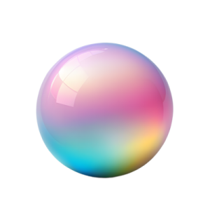 a colorful ball on a white background
