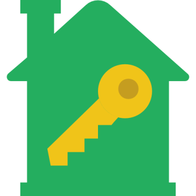 a key in the shape of a house
