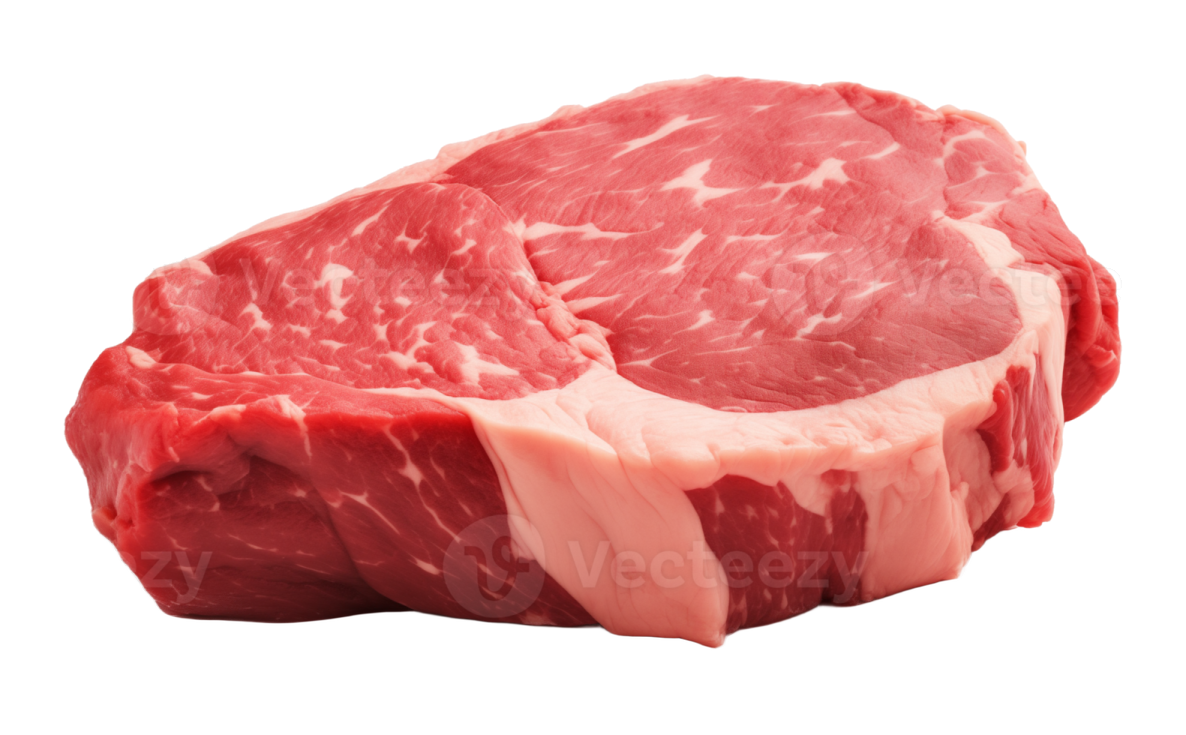 a piece of beef on a white background