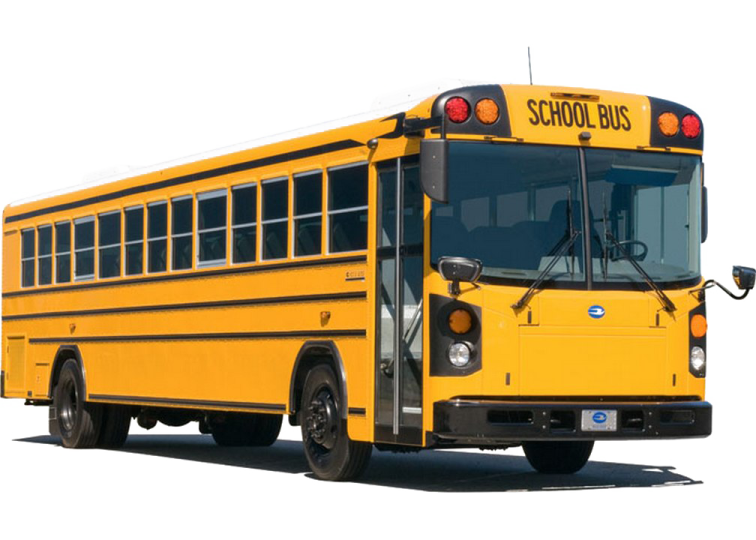 a yellow school bus on a white background