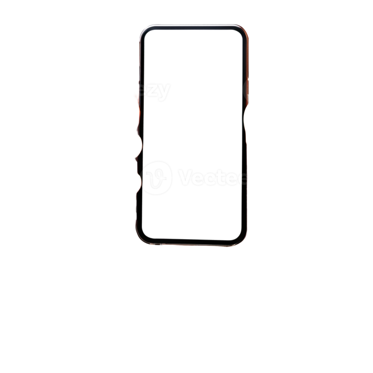 a hand holding an iphone with a white screen