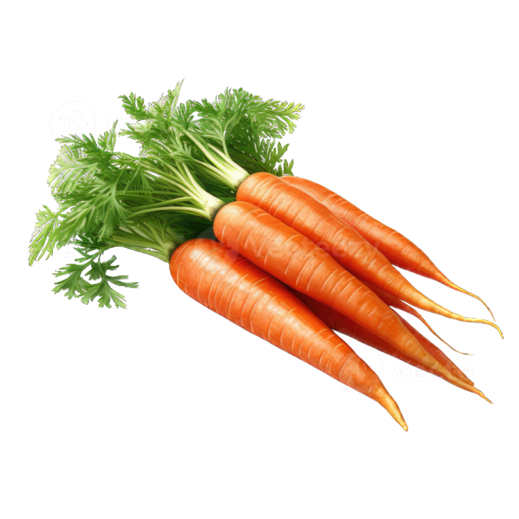 two carrots on a white background
