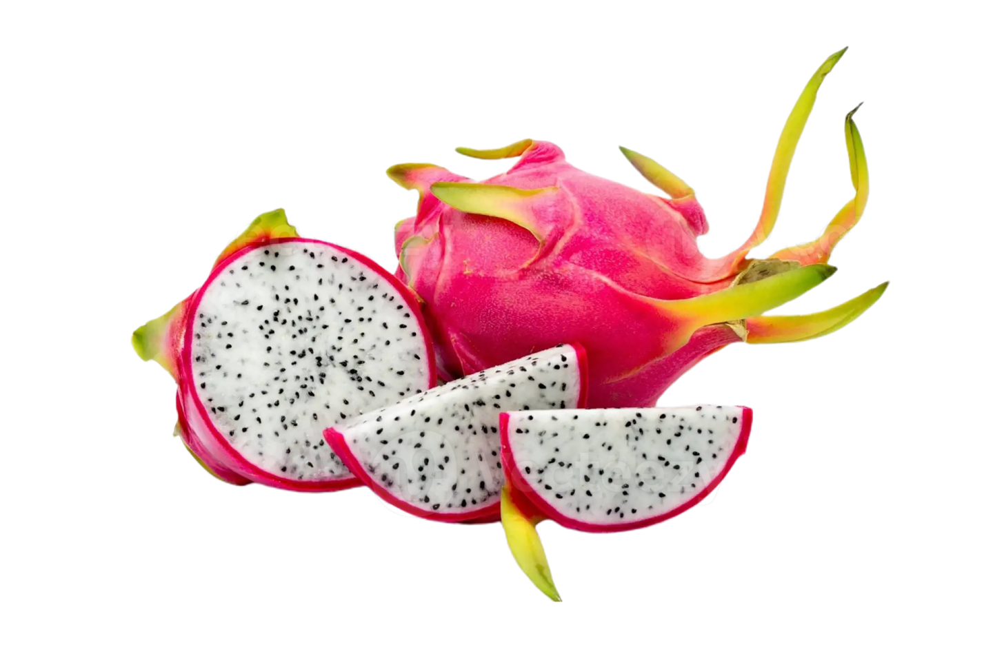 dragon fruit on a white background