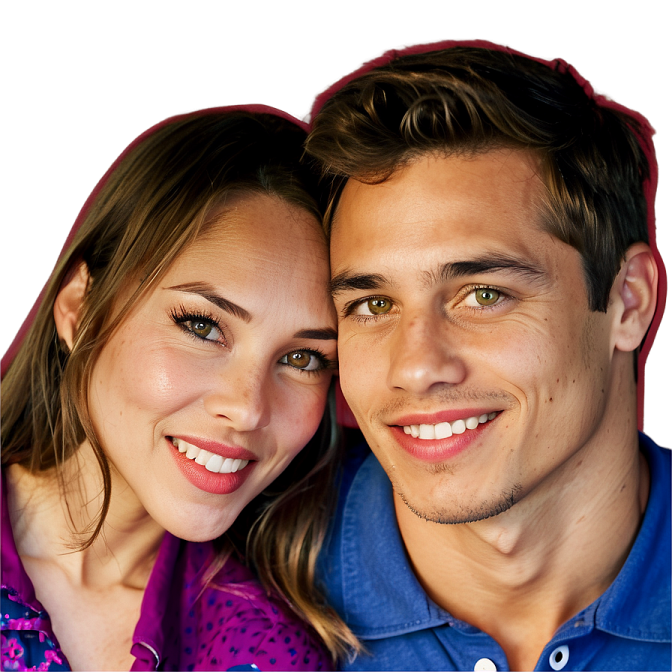 a man and woman posing for a picture