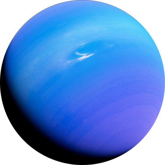 a blue planet with a white background
